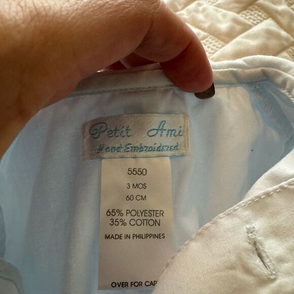 Petit Ami Boys Blue Anchor Nautical Bubble Romper Outfit Easter Summer 3 month - Picture 4 of 4